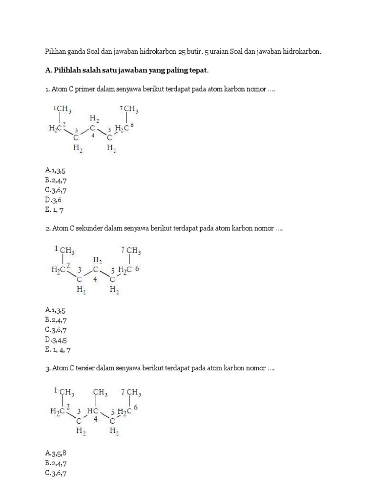 Soal Pilihan Ganda Tata Nama Senyawa Kimia Dan Pembahasannya - Menata Rapi