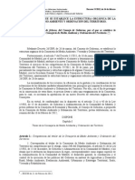 Estructura orgánica Consejería Medio Ambiente y Ordenación del Territorio