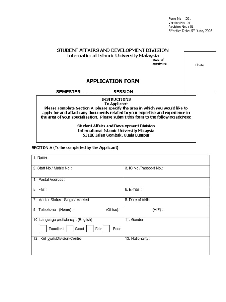 Application Form 1 Pdf Facilitator Behavior Modification