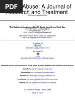 The Relationships Among Height, Penile Length, and Foot Size