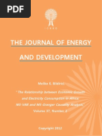 Download The Relationship Between Economic Growth and Electricity Consumption in Africa MS-VAR and MS-Granger Causality Analysis by Melike E Bildirici by The International Research Center for Energy and Economic Development ICEED SN118439920 doc pdf