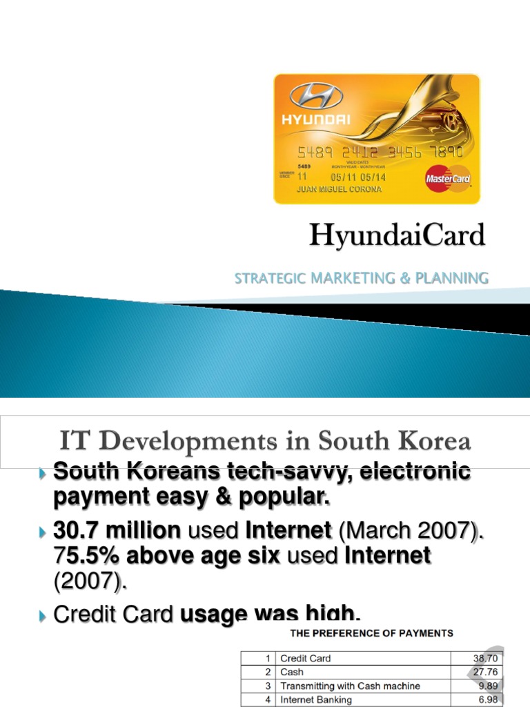 Hyundai Cards (Case Study) Credit Card Samsung