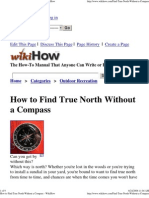 How to Find True North Without a Compass - WikiHow