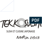 Menu Tekka Sushi