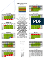 Bedford County Schools 2012-2013 School Calendar