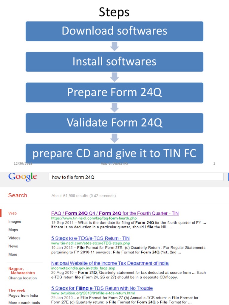 How To File Form 24Q by The Deductors. | PDF