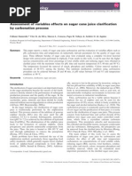Download Assessment of Variables Effects on Sugar Cane Juice Clarification by Pelita Hidup SN118467413 doc pdf