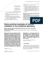 Some Practical Examples of Method Validation in The Analytical Laboratory