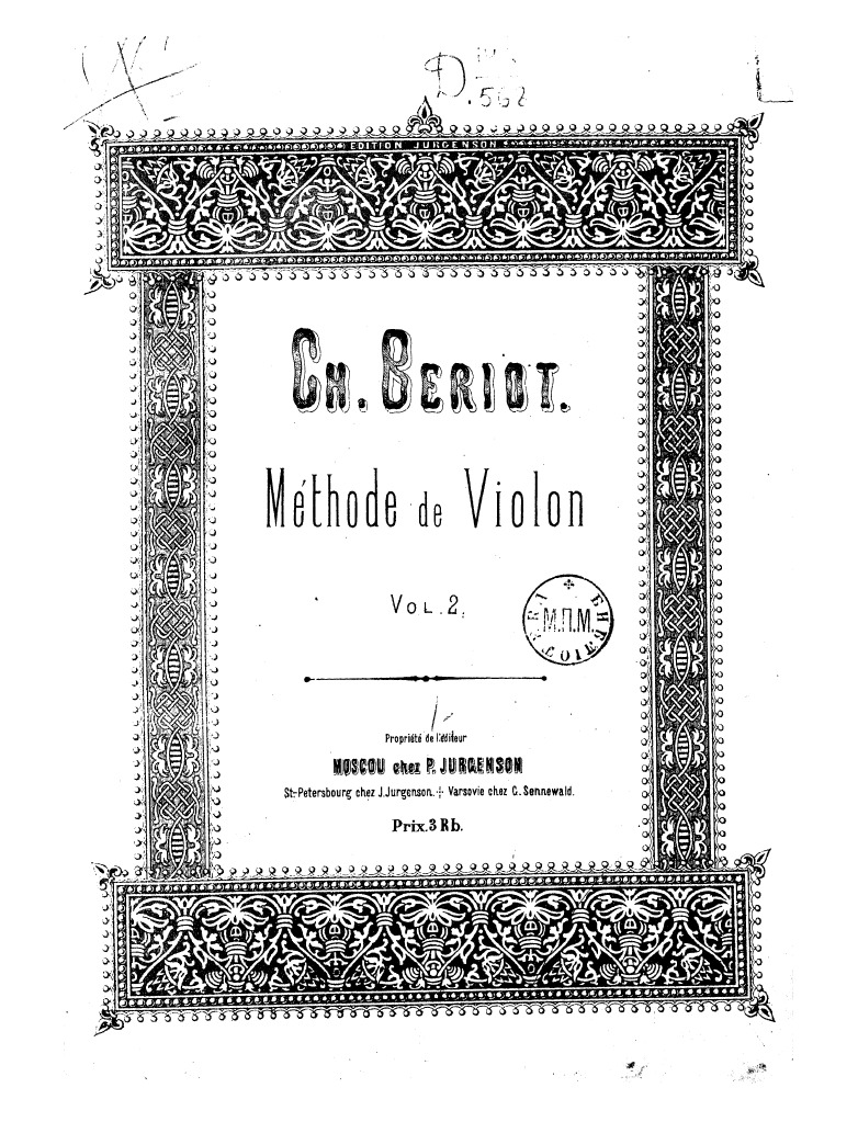 De Beriot Violin Method Part II PDF