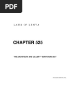 Laws of Kenya: The Architects and Quantity Surveyors Act