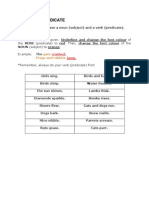 Find subject and predicate