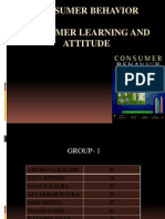 Consumer Behavior Consumer Learning and Attitude