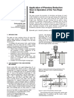 Application of Planetary Reduction Gear in Operation of The Two Rope Grab