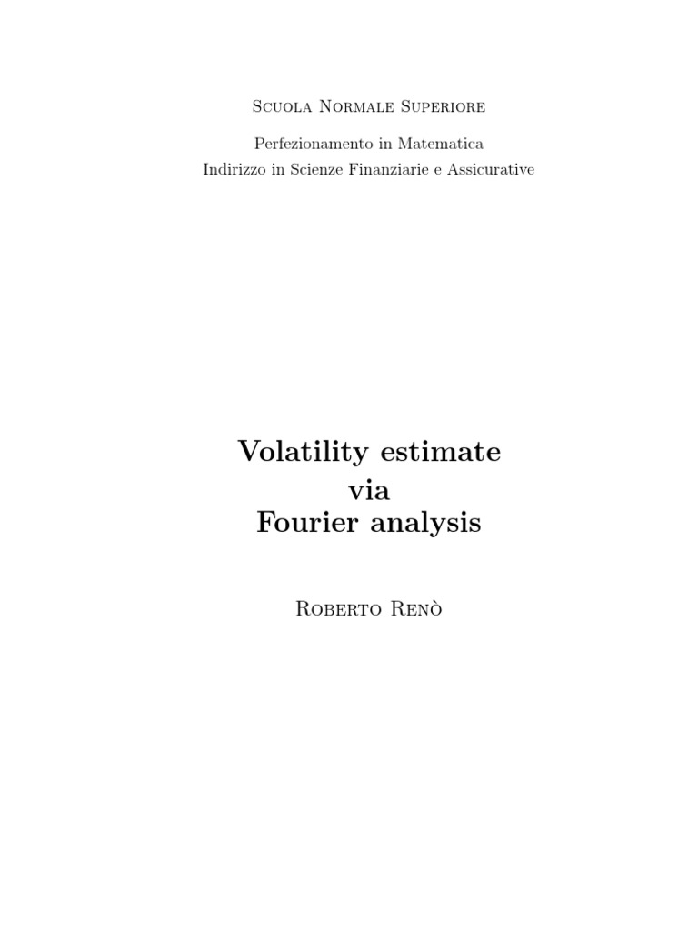 Volatility | PDF | Stochastic Process | Theorem