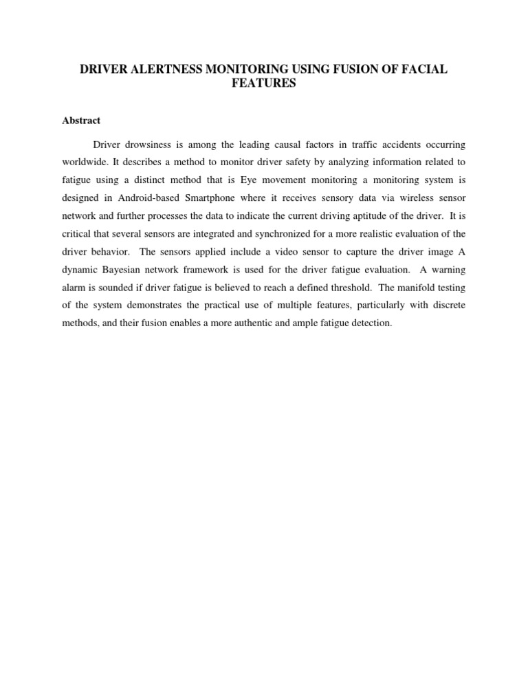 Driver Drowsiness Detection System | PDF