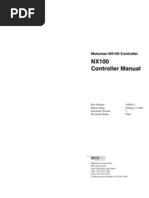 NX100 Controller Manual | PDF | Occupational Safety And Health