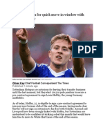 Tottenham Aim For Quick Move in Window With Deal For Holtby: Oliver Kay