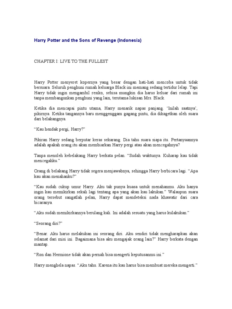 Harry Potter And The Sons Of Revenge Indonesia Pdf