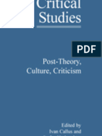 Stefan Herbrechter & Ivan Callus. Post-Theory, Culture, Criticism