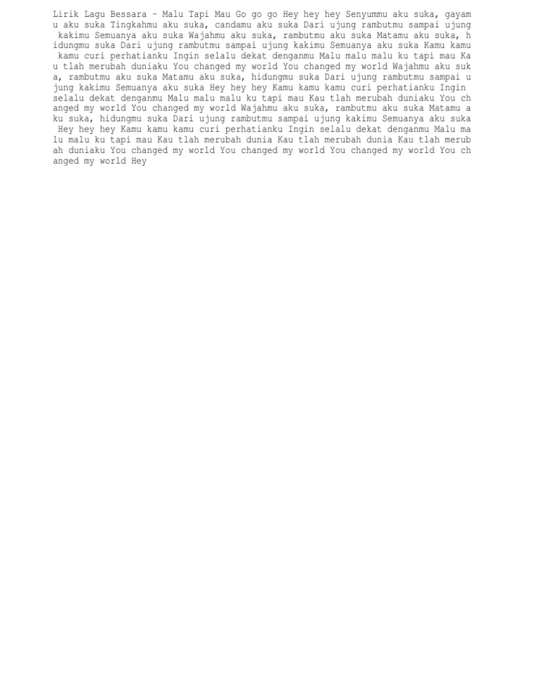 Lagu Bessara Malu Tapi Mau Gosip