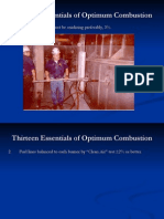 Thirteen Essentials of Optimum Combustion