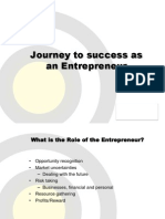 Journey to success as an entrepreneur