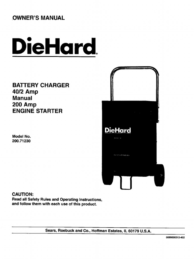 Sears Diehard Battery Charger Owner