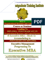 Block 12 Organisational Structure and Control Systems Executive MBA