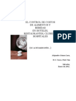 Receta Estandar Control de Costos de Alimentos y Bebidas