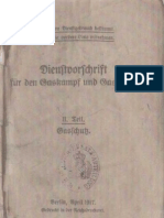 Dienstvorschrift Für Den Gaskampf Und Gasschutz - II. Teil Gasschutz / Berlin April 1917