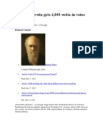 Charles Darwin Gets 4000 Vote