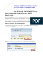 Steps To Create A Simple SAP ADOBE Form