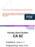 Teletek Electronics Intruder Alarm System CA62 Programming Guide