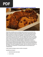 Lombo recheado com linguiça e ameixa e assado na cerveja preta