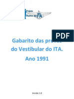 ITA - 1991 - Gabaritos