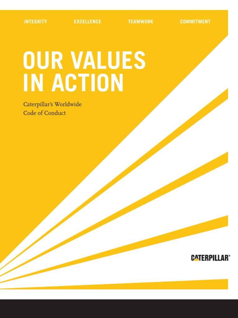 Our Values in Action Caterpillar's Worldwide Code of Conduct PDF