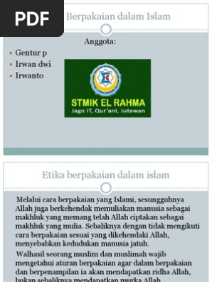 Etika Pakaian Dalam Islam Pdf