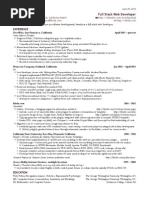 Hilary's One Page Full Stack Web Developer Resume