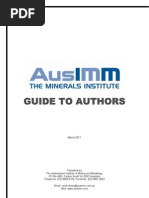 Ausimm Guide To Authors 2011