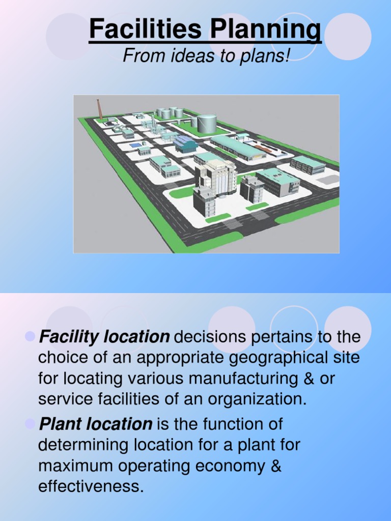 Facilities Planning Labour Economics Employment