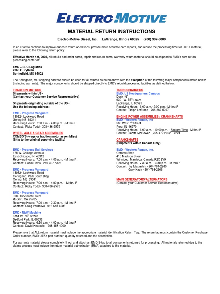 material return note Cargo Bill Of Lading