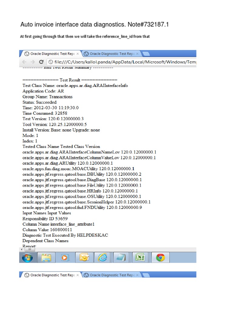 Auto Invoice Data Diagnostics | PDF