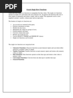 Oracle Single Row Functions