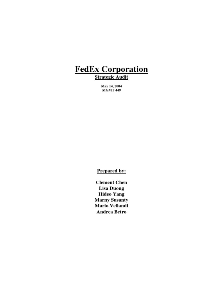 Fedex Project | PDF