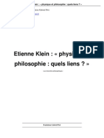 Etienne Klein Physique Et