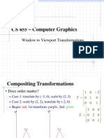 CS 455 - Computer Graphics: Window To Viewport Transformations