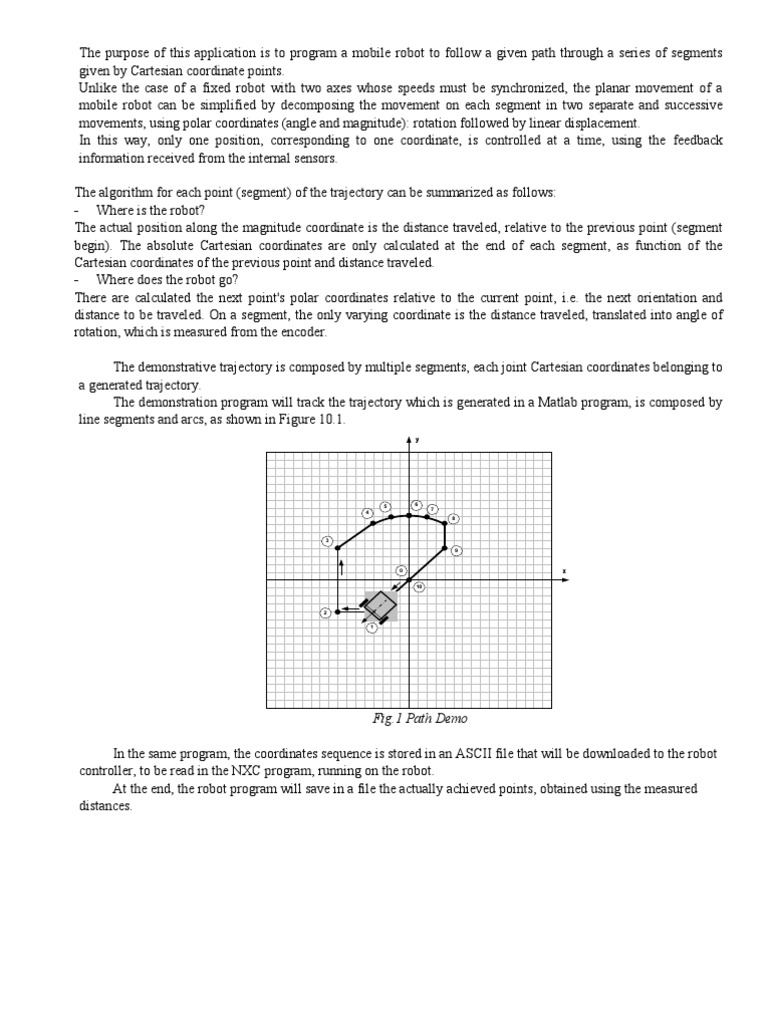 Mobile Robot Path Following Algorithm | PDF