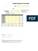 Company Name - Weekly Employee Time Sheet