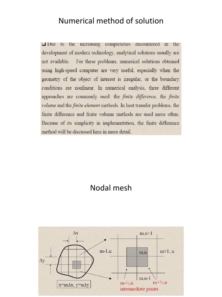 Numerical Method of Solution | PDF
