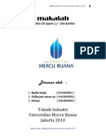 Contoh Makalah Analisis Chi Square (Χ 2 ) Dan Korelasi Dalam Teknik Industri